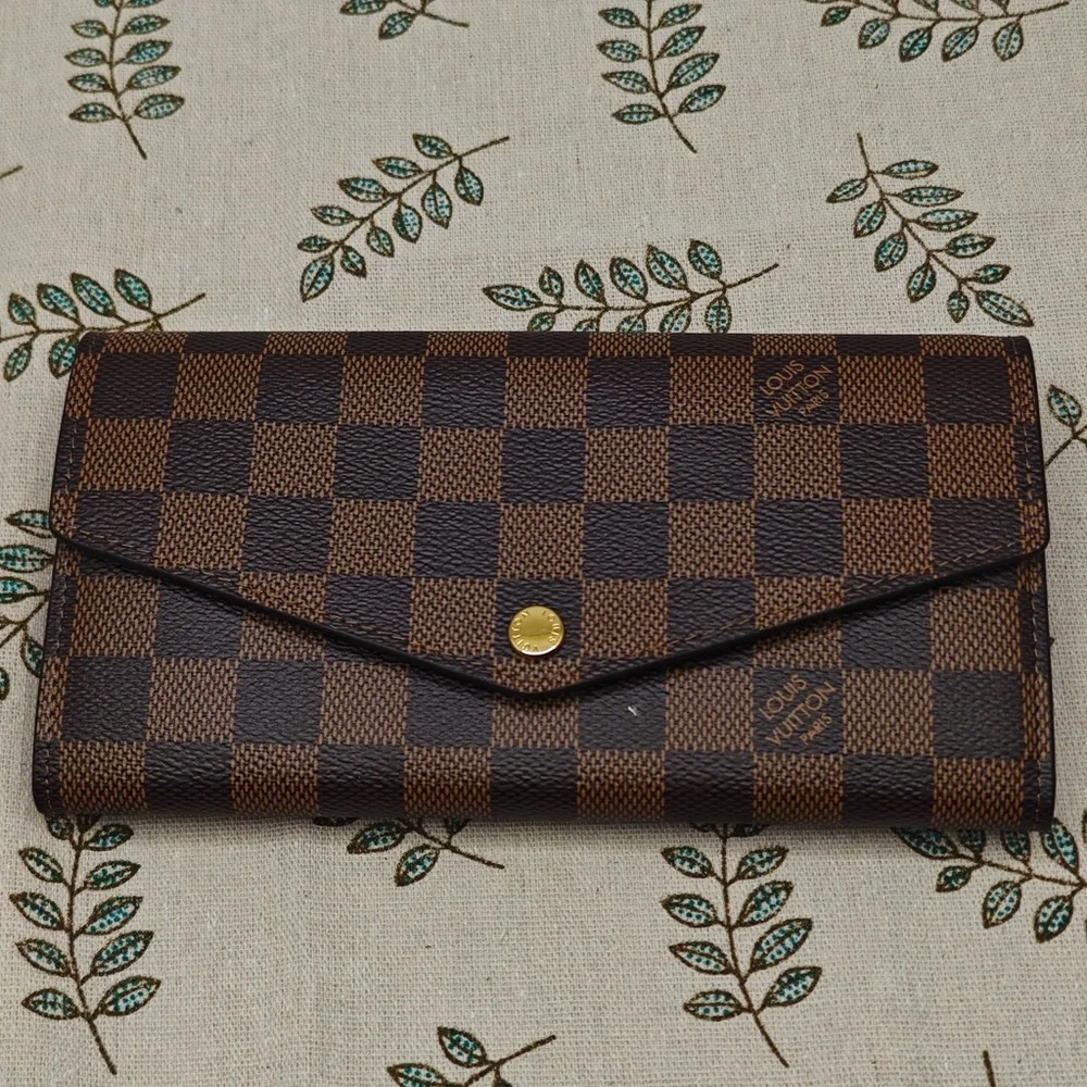 Louis Vuitton Brown and Black Checkered Wallet